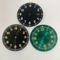 33.5Mm Watch Dial Green Luminous Watch Replacement Accessories Watches Faces For NH35/NH36/7S/4R Movement