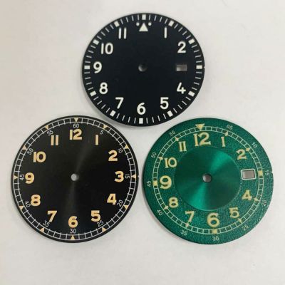 33.5Mm Watch Dial Green Luminous Watch Replacement Accessories Watches Faces For NH35/NH36/7S/4R Movement