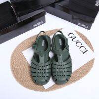 【ready stock】NewMelissa-Sandals vintage woven Roman shoes matte matte black