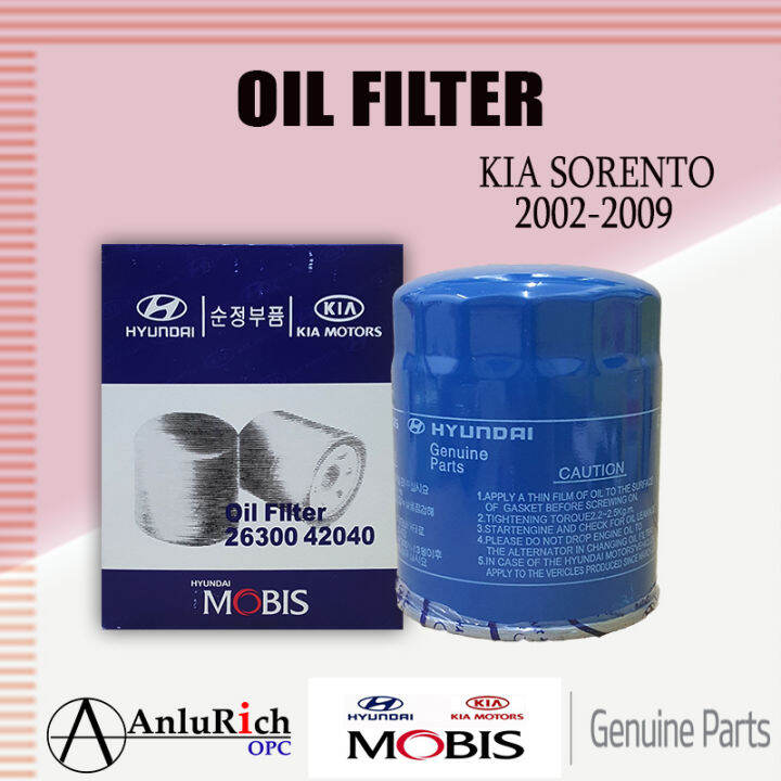 ORIGINAL OIL FILTER for KIA SORENTO 20022009 26300 42040 Lazada PH