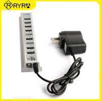 RYRA USB 2.0 Hub 10 In 1 Multi Splitter อะแดปเตอร์ความเร็วสูงแบบพกพาสถานีเชื่อมต่อหลายพอร์ตแล็ปท็อปคอมพิวเตอร์อุปกรณ์สำนักงาน-Gamekj