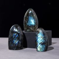 1Pc คริสตัลธรรมชาติขัด Labradorite - ปรับพลังงาน ตกแต่งบ้าน