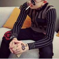 TOPSweater Mens Autumn and Winter Korean Round Neck Sweater 2021 Sweater