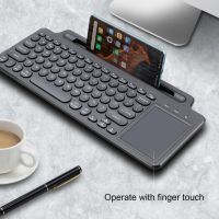 Computer Keyboard With Touchpad Slot Wireless Dual Modes Bluetooth-compatible/2.4G Tablet Office Keyboard Computer Accessories