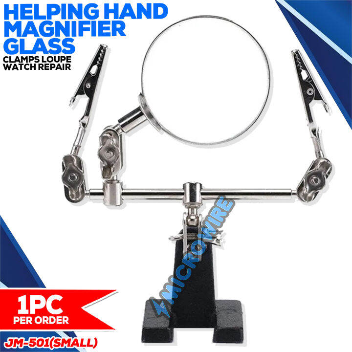 Third Hand Soldering Iron Stand Helping Clamp Vise Clip Magnifying
