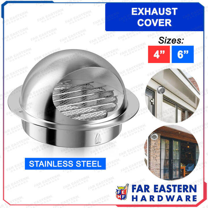 Exhaust Fan Cover Air Ventilation Wall Grill Cover 4" | 6" Stainless ...
