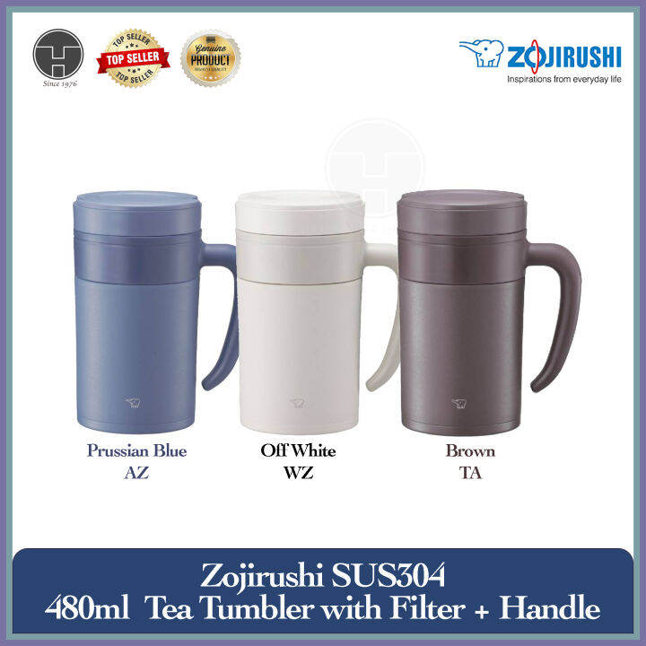 [TeoHin] Zojirushi 0.48L SUS304 Tea Tumbler / Mug with Handle, Flask