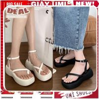 ☃✆ [High Quality] Flip-Flop Sandals With Thin Cross Straps Round Toe And High Flat Soles For Women New trend Simple And Beautiful For Beach Traveling