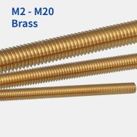 【CW】 1pcs M2 M2.5 M3 M4 M5 M6 M8 M10 M12 M14 M16 M18 M20 Copper Thread Rod Brass Metric Bolt Full Shaft Bar Stud