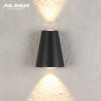 LED outdoor wall lamp exterior wall up and down spotlight outdoor wall lamp double head terrace wall lamp simple outdoor water