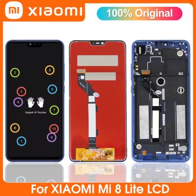 แทนการประกอบสำหรับจอ LCD Digitizer หน้าจอ6.26เหมาะสำหรับ Xiaomi Mi8 Lite Mi 8X LCD ในสต็อก
