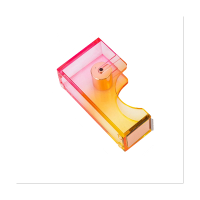 Heavy Duty Cute Tape Dispenser Clear Acrylic Tape Cutter with Non-Skid Base Suitable for 1 Inch Core Tape