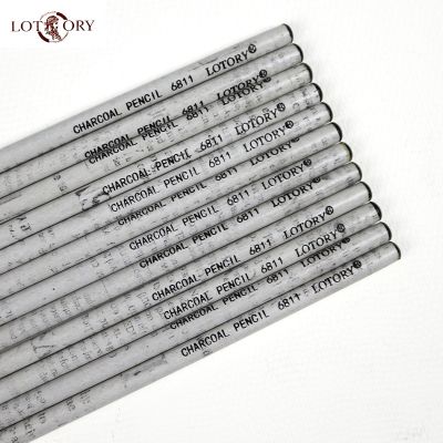 LOTORY 12pcs Black Sketch Charcoal Pencils Soft Carbon Pen Hand Tear Line Carbon Drawing Pencils Set For Art Supplies 6811
