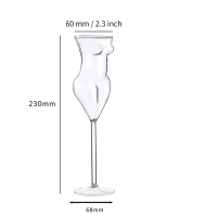 Miss Wine Glass Female-shaped Glasses for Champagne tail Sexy Naked Glass Cup Beauty Body Whiskey Goblet for Party Home Bar