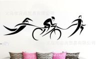 [COD] Triathlon logo wall generation carved self-adhesive removable