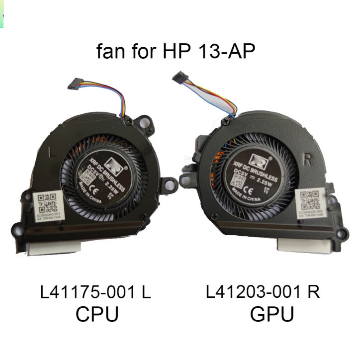 Laptop Processor Cooling Fans CPU GPU Cooler fan for HP Spectre X360 13-AP 13-AP0013DX AP0023DX L41175 L41203 001 ND55C03 18C07