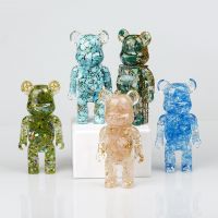 10cm Plating Bearbricklys 400 Statue Violence Bear Sculpture Figure Ornaments Desk Decoration Bookshelf Living Room Home Decor