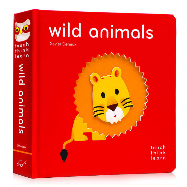 wild-animals-touch-think-learn-series-cardboard-touch-books-english-original-picture-books-xavier-deneux-animal-enlightenment-cognition-childrens-interesting-touch-books-parent-child-early-education-b