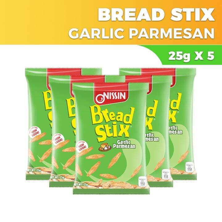Nissin Bread Stix Garlic Parmesan 25g X 5 Lazada PH