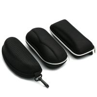 Black Glasses Case Sunglasses Flat Mirror Nearsighted Glasses Storage Box Glasses Cloth Bag Travel Glasses Bag Zipper Box New