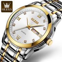 OLEVS 8691 Quartz Men Wristwatch Stainless Steel Band Fashion Waterproof Watch For Men Calendar Week Display