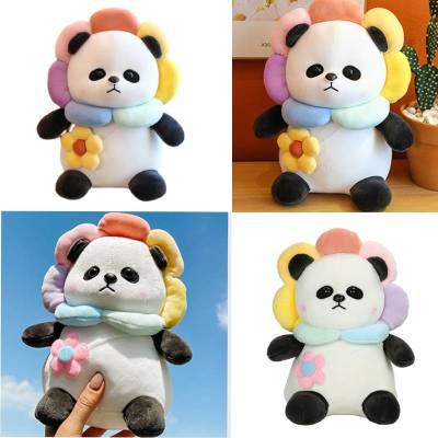 Sun Flower Cute Panda Plush Toy Stuffed Doll Pillow Child Kids Gift Decor Home