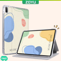 ZOYU เคส HUAWEI ซิลิโคนลายกราฟฟิตี้น่ารักแผ่นคู่เคสสำหรับหัวเหว่ย SE 10.1 Matepad 11 Pro 11 2022 Mate Pad 10.8 Matepad 10.4 M6 Honor Tablet V 7เคสอัจฉริยะวัสดุเป็นมิตรต่อสิ่งแวดล้อมไม่มีกลิ่น