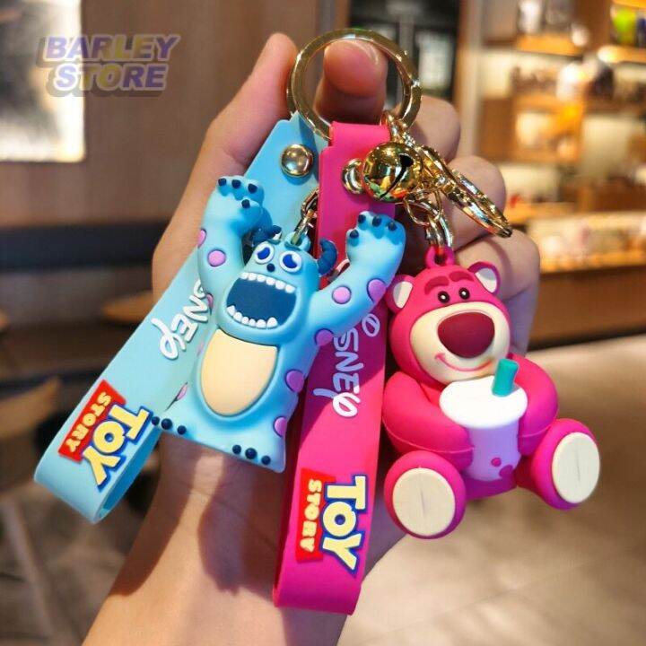 barley-ใหม่-พวงกุญแจ-จี้ตุ๊กตา-buzz-lightyear-strawberry-bear-มอนสเตอร์ขนฟู-สามตา