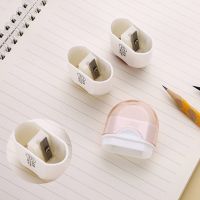 Portable 2-in-1 Eraser Mini Pencil Sharpener Combination with Clear Cover Ideal for student Teacher School Office