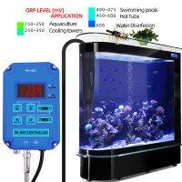 Digital 2&amp;1 PH ORP Monitor Redox Controller Digital PH Monitor Plastic for Aquarium Hydroponics Plant Pool Spa W/ Output Power Relay EU Plug