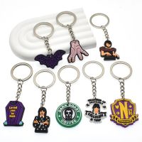 1 Piece Wednesday PVC Keychain Things Hands Key Chain Accessories For Children School Bag Car Key Pendant Gifts Key Chains