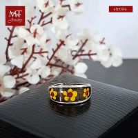 MT แหวนนิ้วเท้าเงินแท้ ลายดอกไม้ งานเคลือบสี Enamel Solid 925 Sterling Silver Toe Ring (str094) MT Jewelry มณีธารา