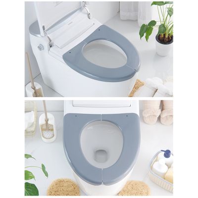 【LZ】ↂ  Reutilizável Nordic Toilet Seat Covers Tapete Do Banheiro Closestool Cover WC Mats Folding Cushion 38x40cm