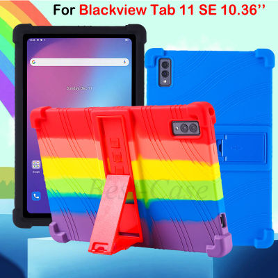 สำหรับ Blackview Tab 11 Se 10.36นิ้ว Casing Tablet ซิลิโคนสำหรับ Blackview Tab11 SE 10.36 ขายึดปรับได้ฝาแบบตั้งซิลิโคนอ่อนนุ่มพิเศษ