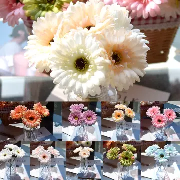  JOHOUSE, 200PCS Silk Artificial Gerber Daisy