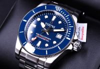 (ในเซ็ตมีสายยางแถม) นาฬิกา TITONI Seascoper 300 Chronometer รุ่น 83300 S-BE-705