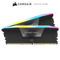 CORSAIR RAM VENGEANCE® RGB 32GB (2x16GB) DDR5 DRAM 5600MHz C36 Memory Kit — Black