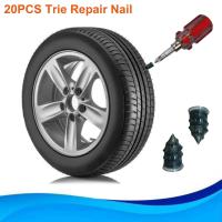 20pcs Vacuum Tyre Repair Nail Motorcycle Tubeless Tyre Repair Rubber Nails Self-tire Film Nail Bicycle Duty Tire Plug Kit Tire Repair ToolsTires  Tube