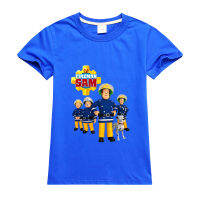 Fireman Sam เด็กผ้าฝ้าย Tshirt เด็ก100% ผ้าฝ้ายครึ่งแขนฤดูร้อน Bottoming เสื้อ Tshirt Bottoming เสื้อ