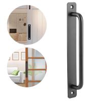 Sliding Barn Door Handle Aluminum Alloy Door Pull for Wardrobes Cabinets Garages Balcony Cylindrical Hidden Cabinet Furniture Door Hardware Locks