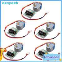 EASYEAH 5pcs ความเร็วลงก้าวมอเตอร์ ULN2003 5V stepper Motor 5สาย4เฟส พร้อมบอร์ดไดรฟ์5V ตัวขับมอเตอร์ วัสดุการพิมพ์3D Arduino Pi PIC Raspberry Pi