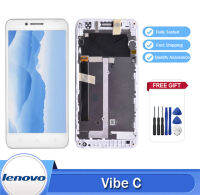 สำหรับ Lenovo Vibe C A2020 A2020a40จอ LCD พร้อม Digitizer ประกอบเต็มตัวเครื่องหน้าจอสัมผัสและกรอบสีขาว Gratis Ongkir