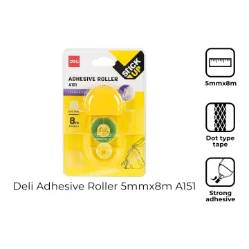 Deli Double Sided Adhesive Roller Glue Self Adhesive Dots Roller