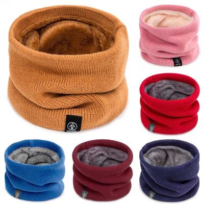 Winter Warm Scarf For Boys Girls Children Baby Scarf Thick Wool Collar Scarves Scarf Cotton Knitted Ring Scarves Dropshipping