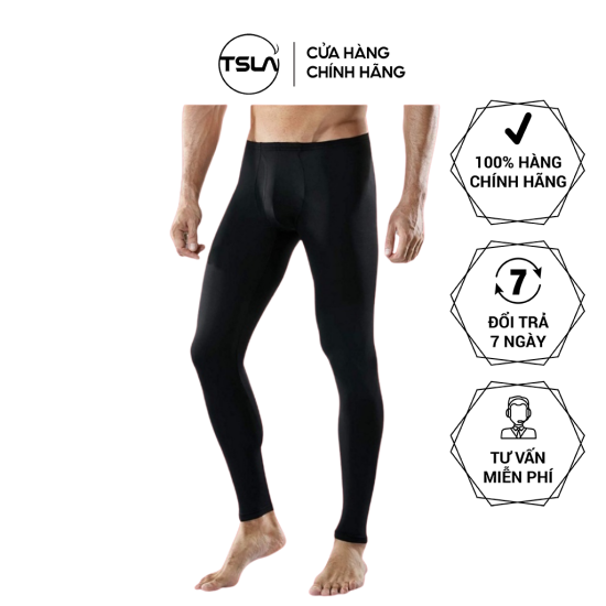 Quần legging thể thao giữ nhiệt nam tsla lót lông cừu ôm body tập gym bóng - ảnh sản phẩm 3