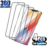 4PCS Full Cover Tempered Glass for iPhone 11 13 12 Pro max mini XS X XR Screen Protector on iPhone 7 8 Plus 6 6S SE 2020 glass