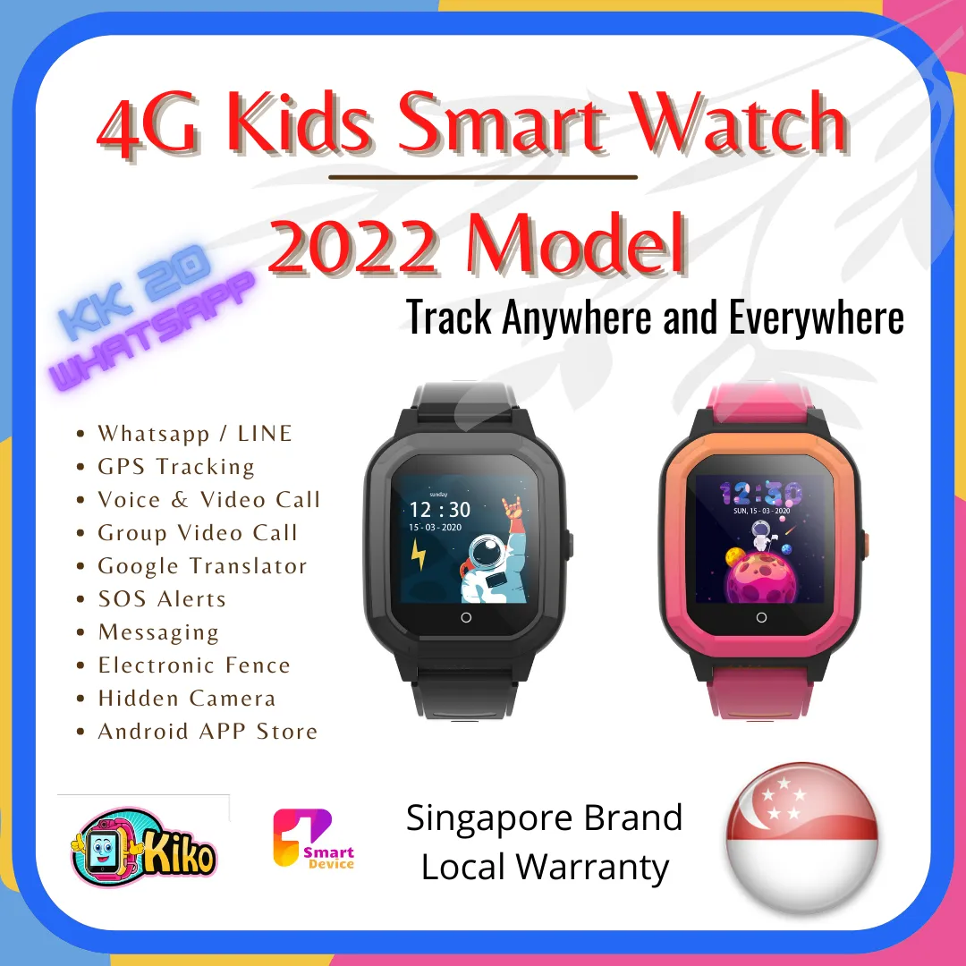 KIKOWATCH Whatsapp 🇸🇬 KSWOP KK-20🇸🇬 4G GPS Tracking Video Call  Waterproof Kids Phone Smart Watch | Lazada Singapore