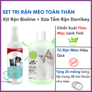 Bộ Đôi Trị Rận Mèo Toàn Thân 7 Ngày Thuốc Xịt Rận Bioline