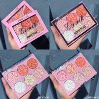 ส่ง KERRY : HF3014 GLOWER CHEEK AND ILLUMINATE PALETTE บลัชออน และ ไฮไลท์ ผสมเนื้อชิมเมอร์ละเอียด เม็ดสีแน่นชัด