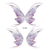 1Pcs Cartoon Flowers Temporary Tattoo Wings Butterfly Sticker for Fashion Women Girls Body Finger Art Waterproof Tattoo Stickers